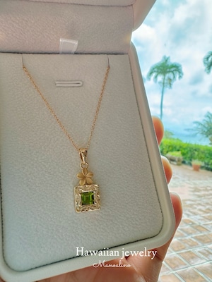 "手彫り"Hawaiian Diamond necklace Hawaiian jewelry(ハワイアンダイヤモンドネックレス)