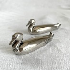 カトラリーレスト　かも型　水鳥　メタル製　箸置きにも ナイフレスト 12twdw36