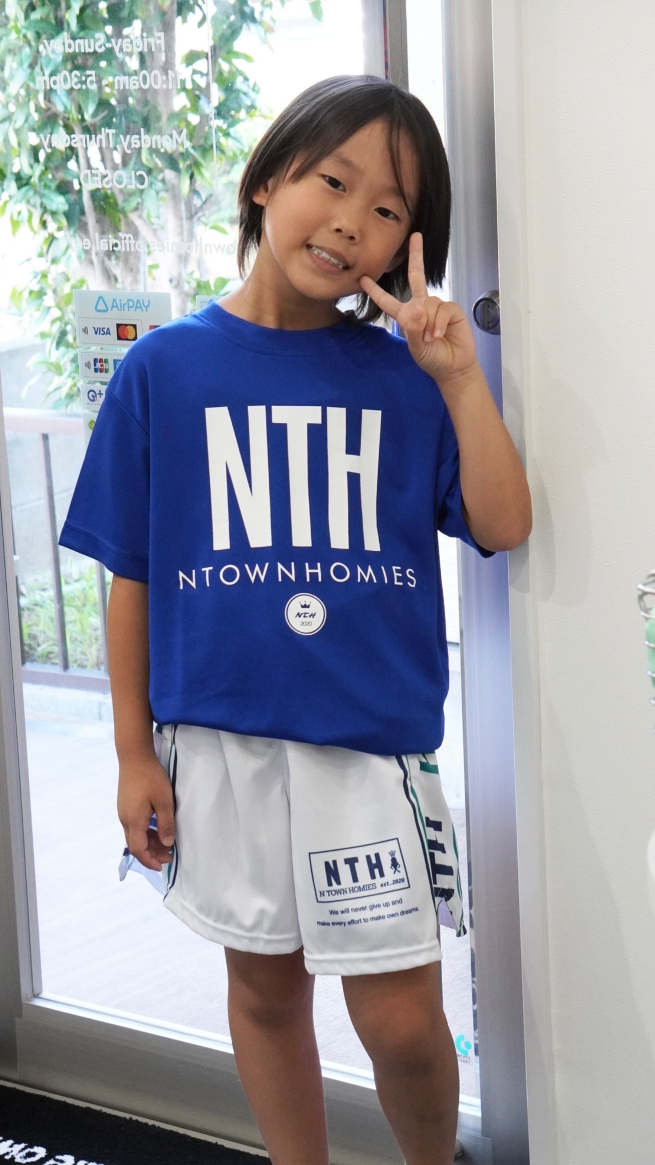 BASIC NTH TEE color Deep blue×White - 8