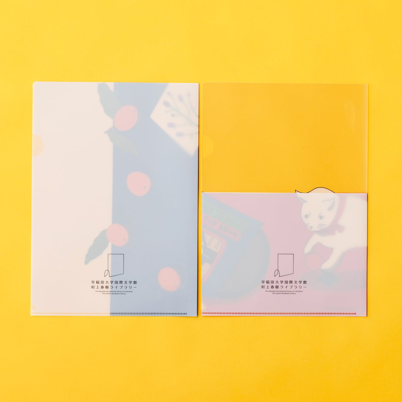 安西水丸 クリアファイル2種セット （猫とレコード・枇杷） | WIHL