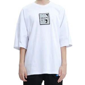 送料無料 【HIPANDA ハイパンダ】メンズ BROプリント Tシャツ MEN'S BRO PRINT SHORT SLEEVED BIG SIZE T-SHIRT / WHITE・BLACK