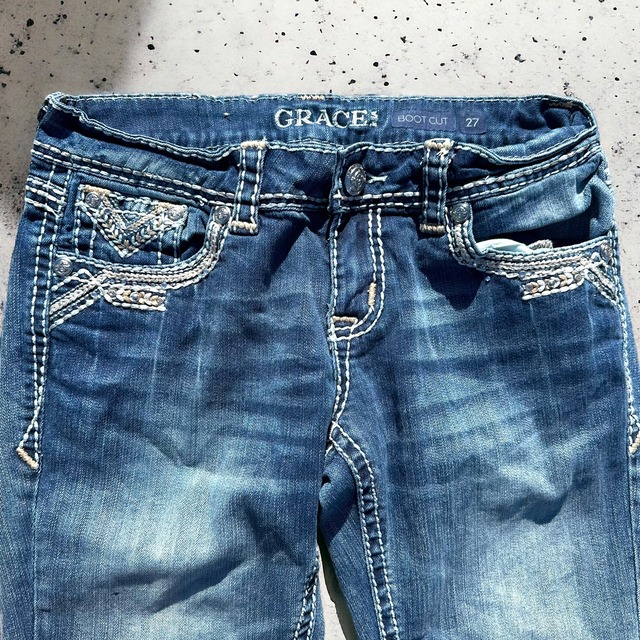 【LADIES】bellbottom denim pants