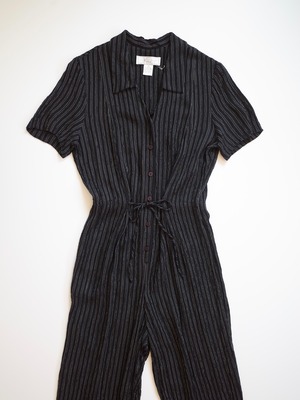 Stripe rayon salopette