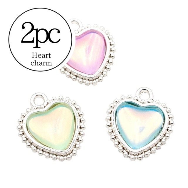 【H125】ハートペンダント　 2個