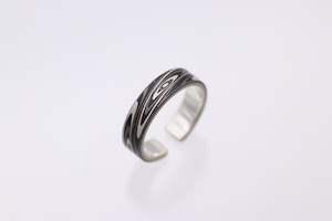 木目金フリーサイズリング 赤銅✕銀✕四分一  Mokumegane ring shakudo,silver,shibuichi