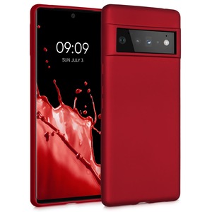 【新着特価】kwmobile スマホケース Google Pixel 6 Pro対応 ケース - スマートフォン カバー TPU保護 メタリック メタリックダークレッド