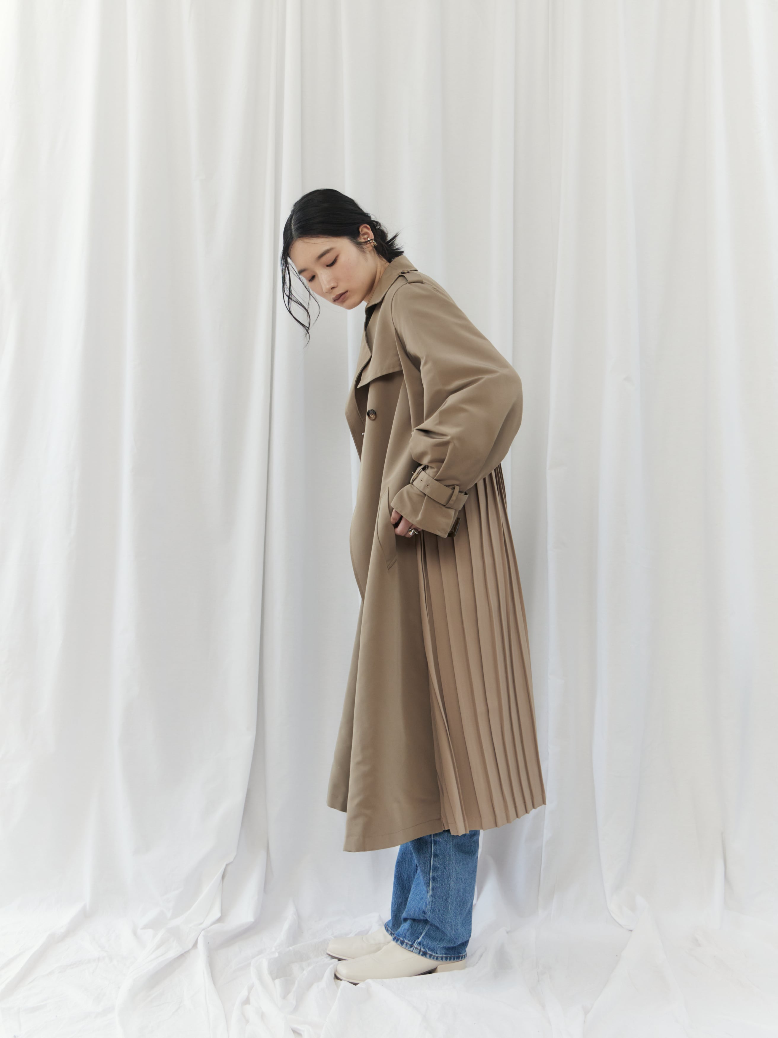 BACK PLEATED COAT（ﾊﾞｯｸﾌﾟﾘｰﾂｺｰﾄ）【3676101】 | CIEL'AIR