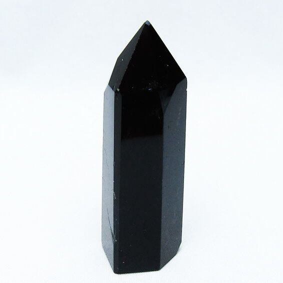 モリオン 六角柱 黒水晶 ポイント 142-10690