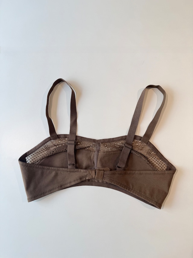OVERNEATH/Bra083 スムース×レース WOOD