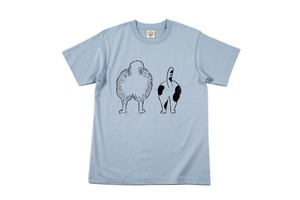 森としっぽ。おしりTシャツ(アシッドブルー)