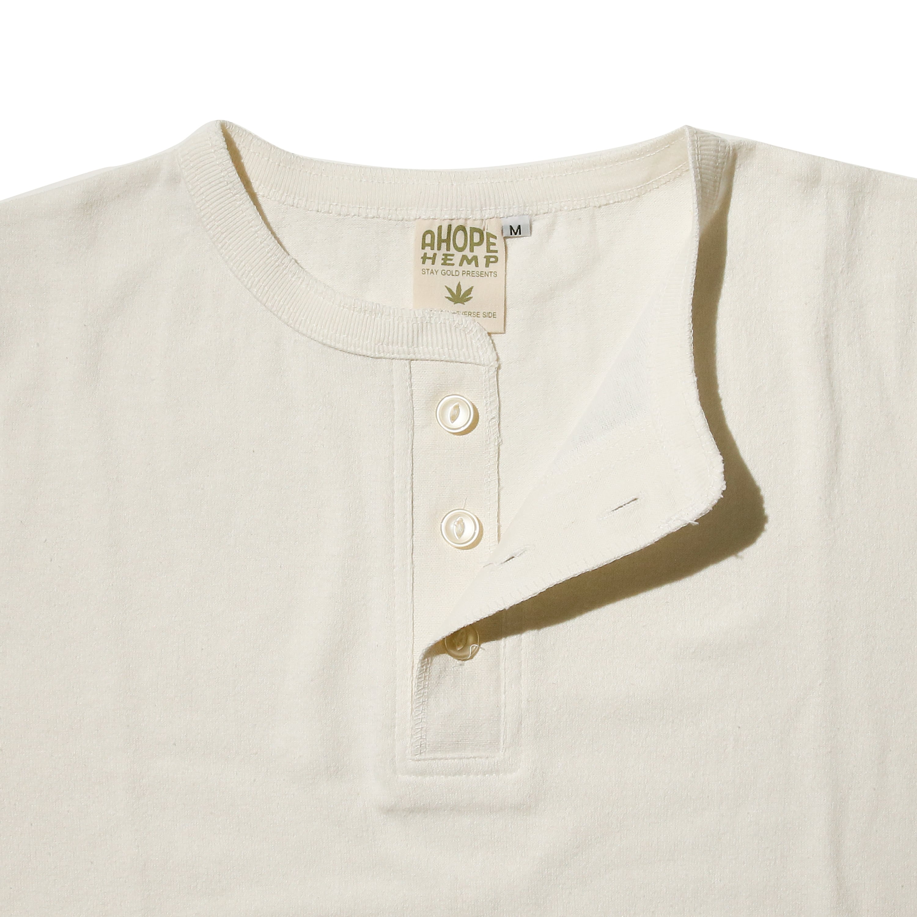 STG-061NC ヘンリーネック S/S Tシャツ | A HOPE HEMP