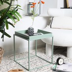 サイドテーブル スクエア型 メタル トレイ モダン アイアン ティーテーブル リビングソファ 机 リビング バスルーム ミニマリスト 一人暮らし シンプル おしゃれ スタイリッシュ 韓国