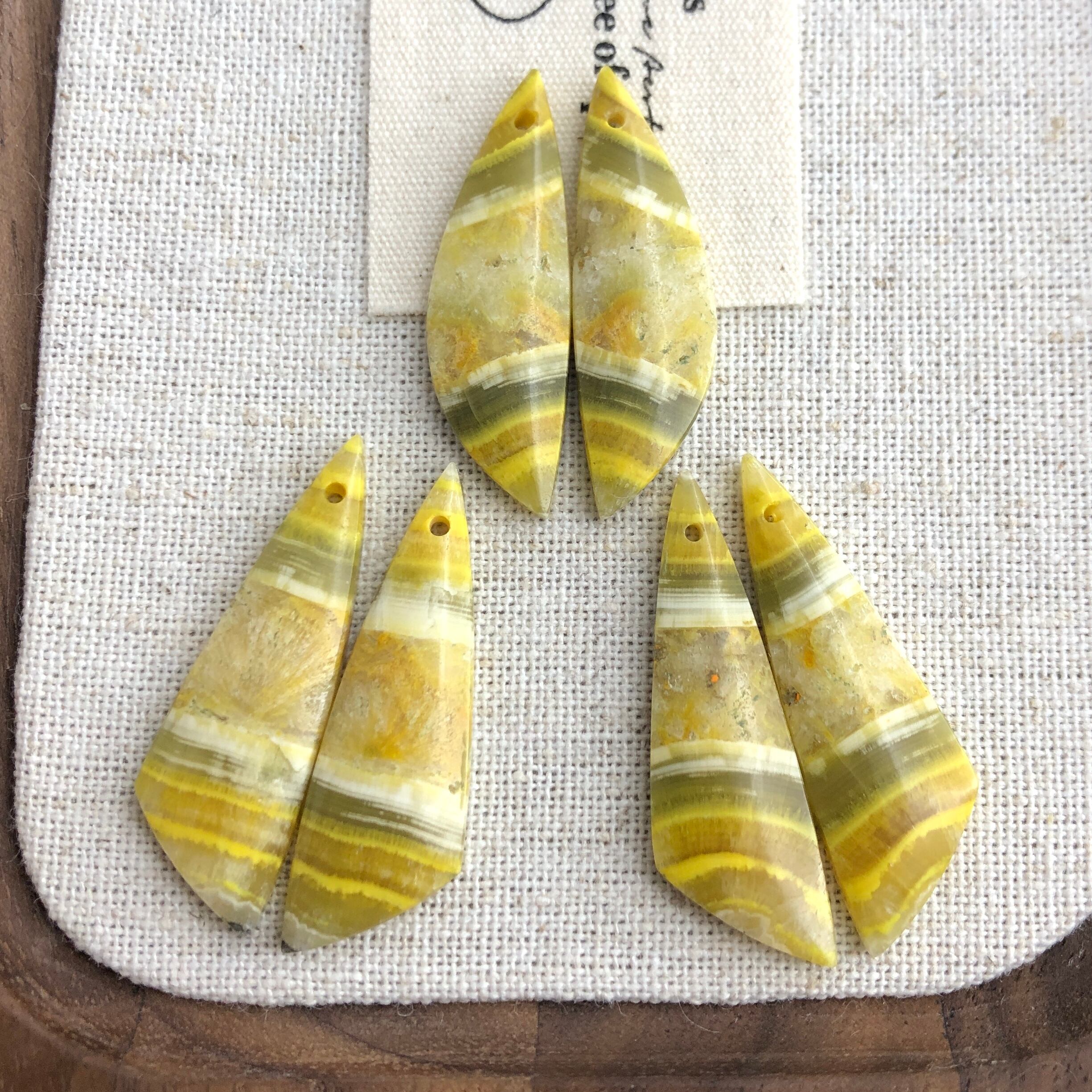 天然石☆鮮やかブルー☆シーセディメントジャスパーのピアス14kgf