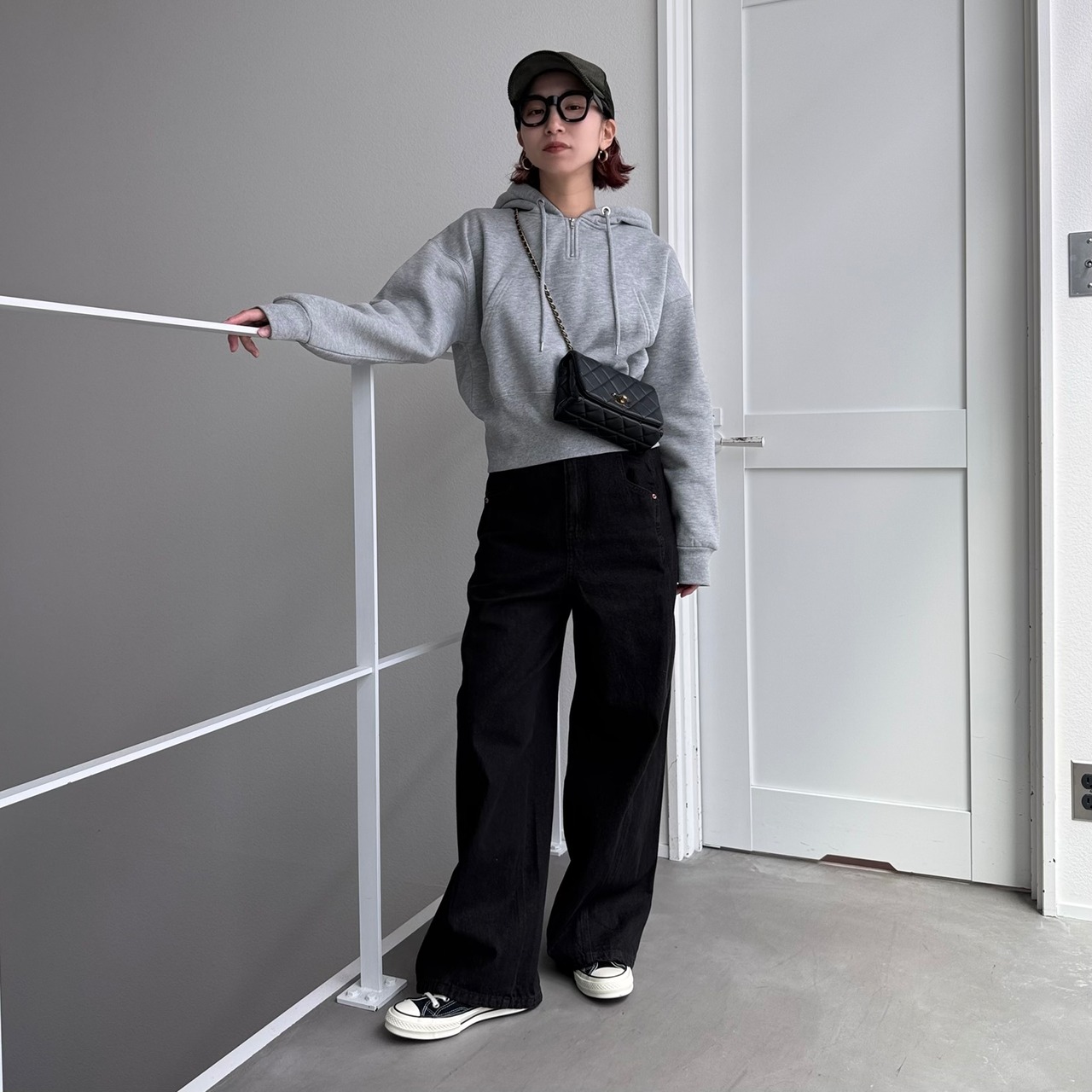 ミニzipショートPK/グレー