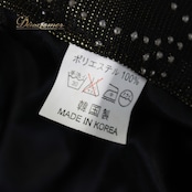 【美品 社交ダンス衣装】スカート レッスンウェア 練習着 黒 金 ブラック ゴールド 上品 派手 華やか シック 気品 シンプル