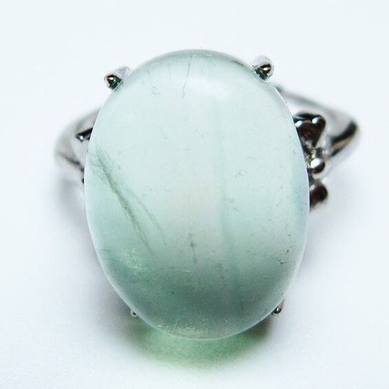 フローライト リング 蛍石 指輪 フリーサイズ 17号 一点物 メール便可 [M便 1/20] 115-7063