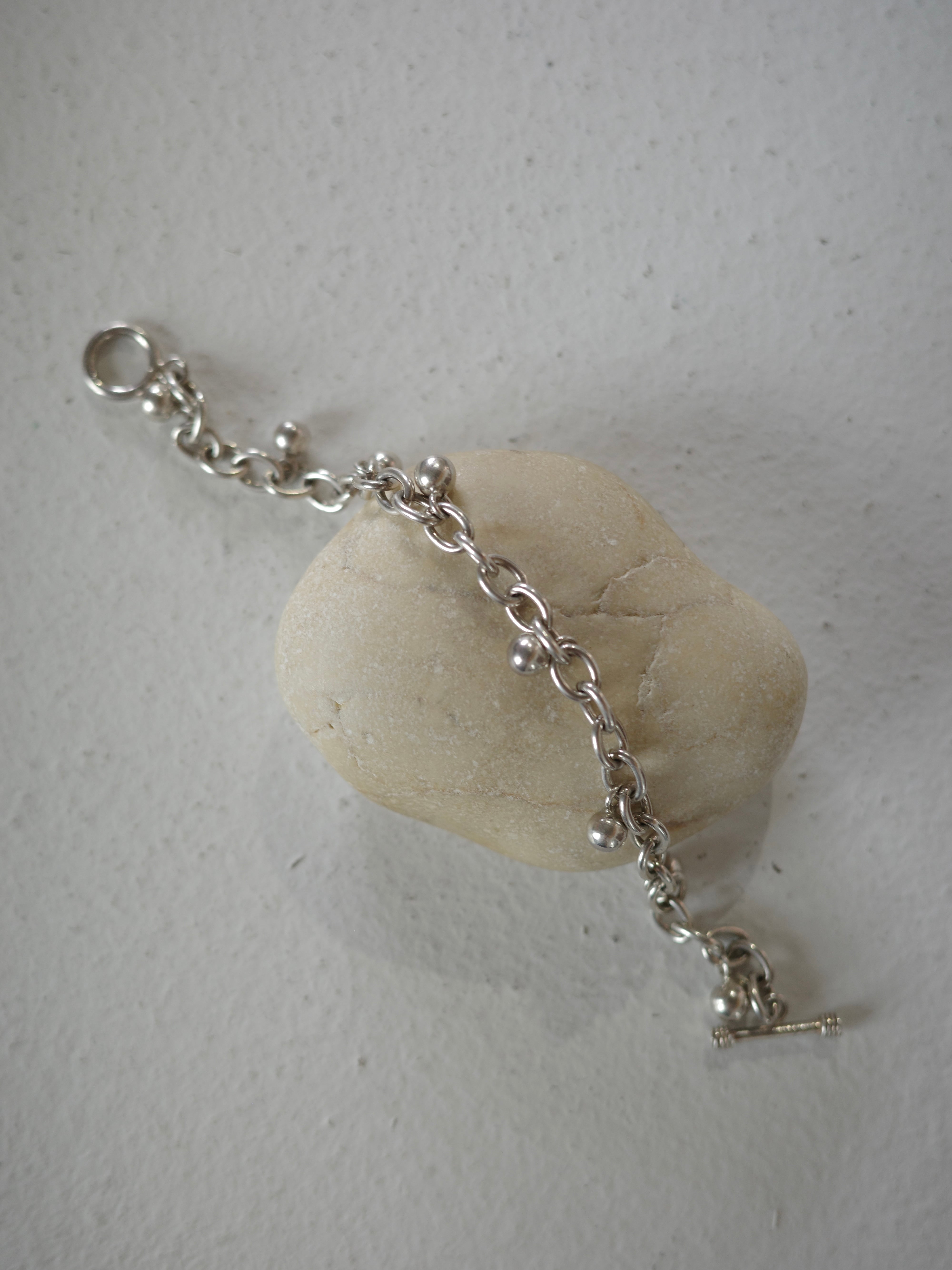 <vintage>ball beads volume chain bracelet