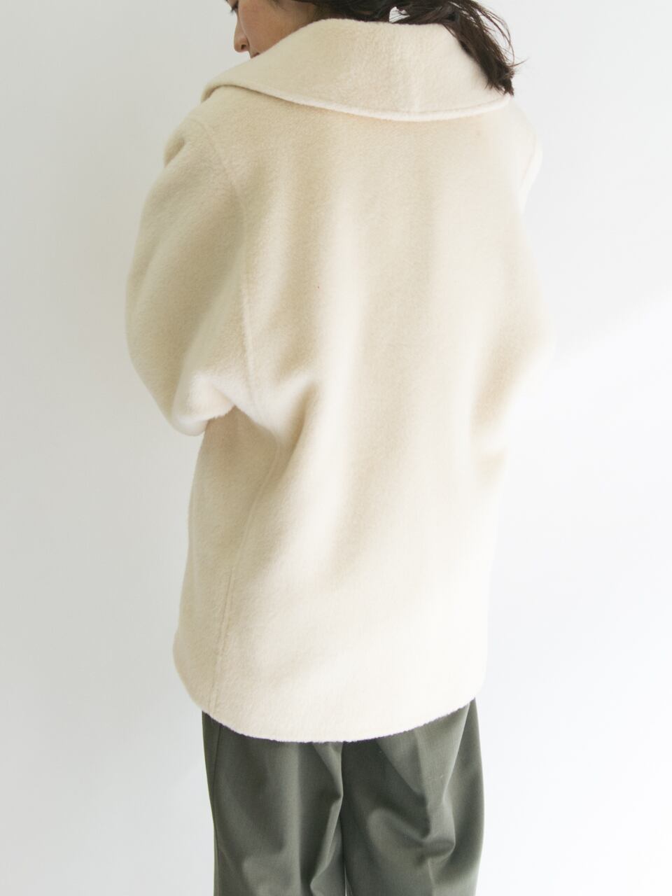 【Guy Laroche】Made in France oversized mohair/wool beaver padded coat（ギラロッシュ フランス製 中綿オーバーサイズ ビーバーコート）
