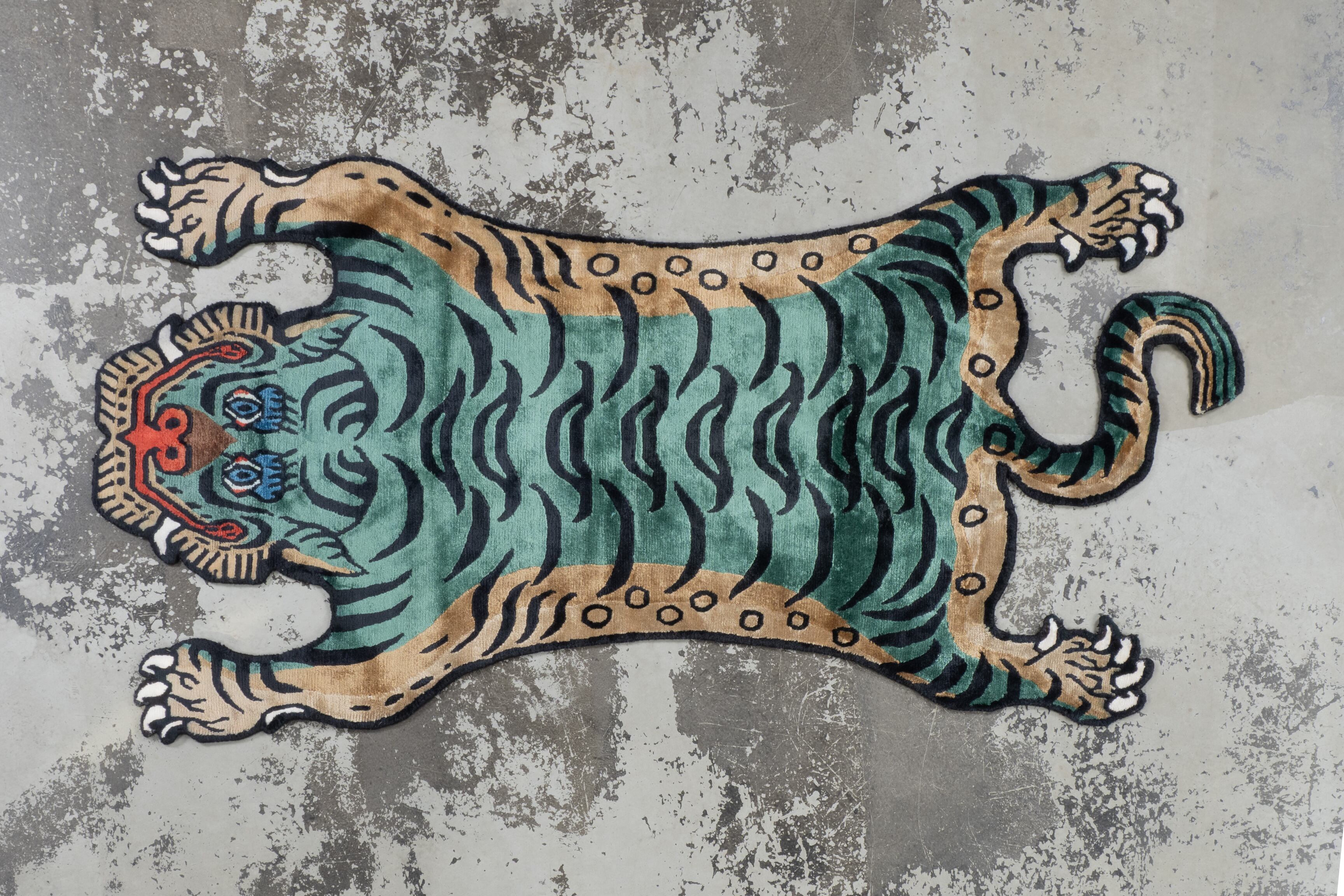 Tibetan Tiger Rug 《Mサイズ•シルク073》チベタンタイガーラグ