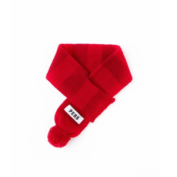 〈即納アイテム〉PEBBLES / WOOL PUPPY POM-POM MUFFLER(RED)