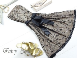 ★送料無料★細目の9号☆ラインスト－ンが美しいワンピ[OPN7914]