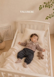 韓国子供服 / 26Autumn / 〖取寄〗valubebe / エンボスパンツ - フラワー / ベビー服 / キッズ服 *6M~S*