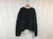 bukht”V-NECK SWEATER-HAND KNITTING-BLACK”