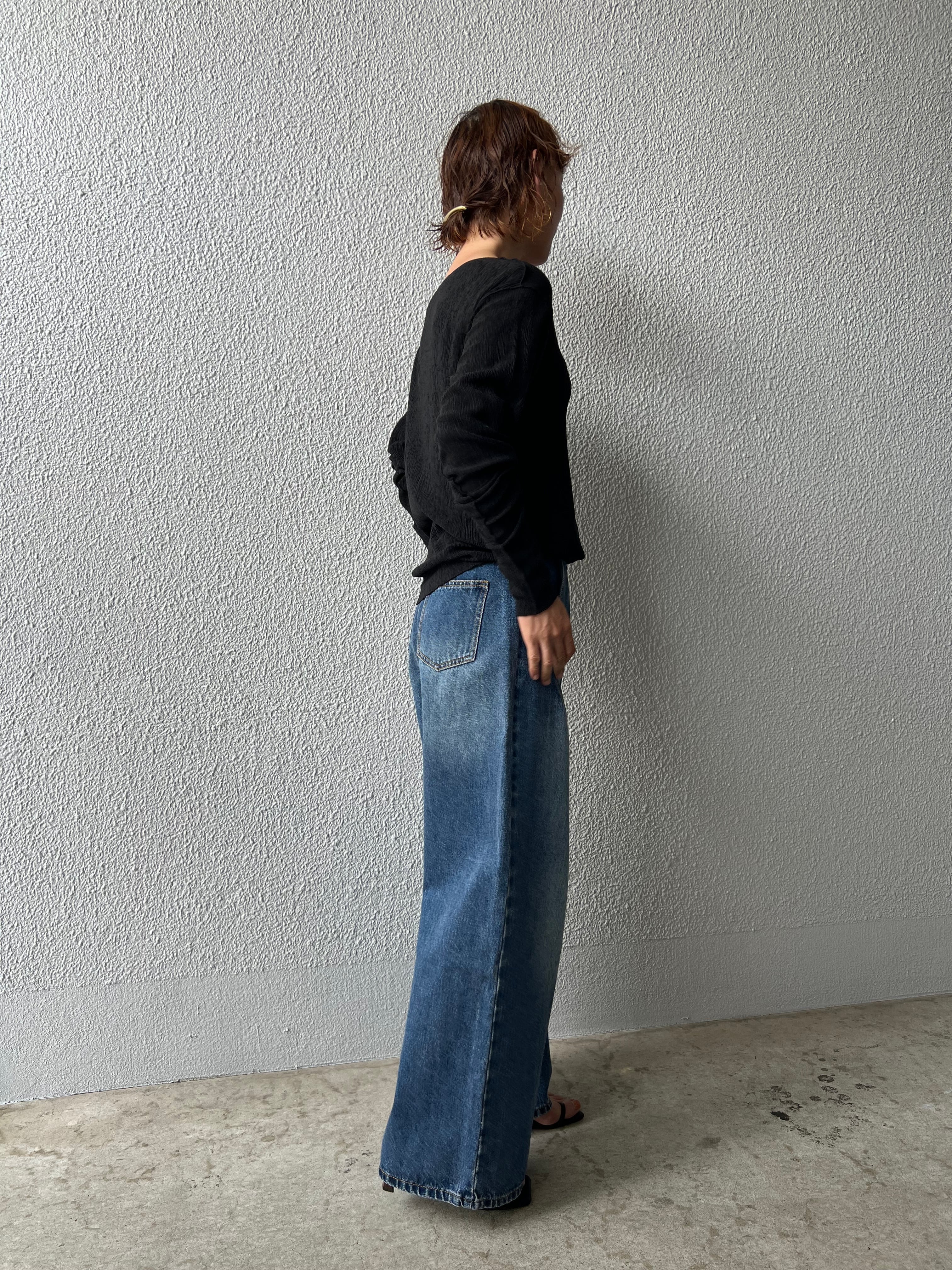 【PASSIONE】ワイドデニムパンツ 536616