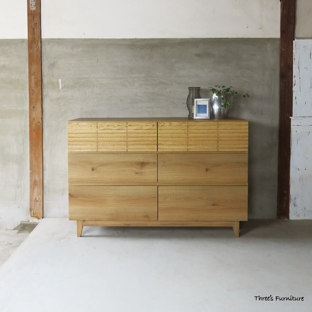 NathAeal◆引き出し家具 チェスト NUT120-3NA | スリーズファニチャー