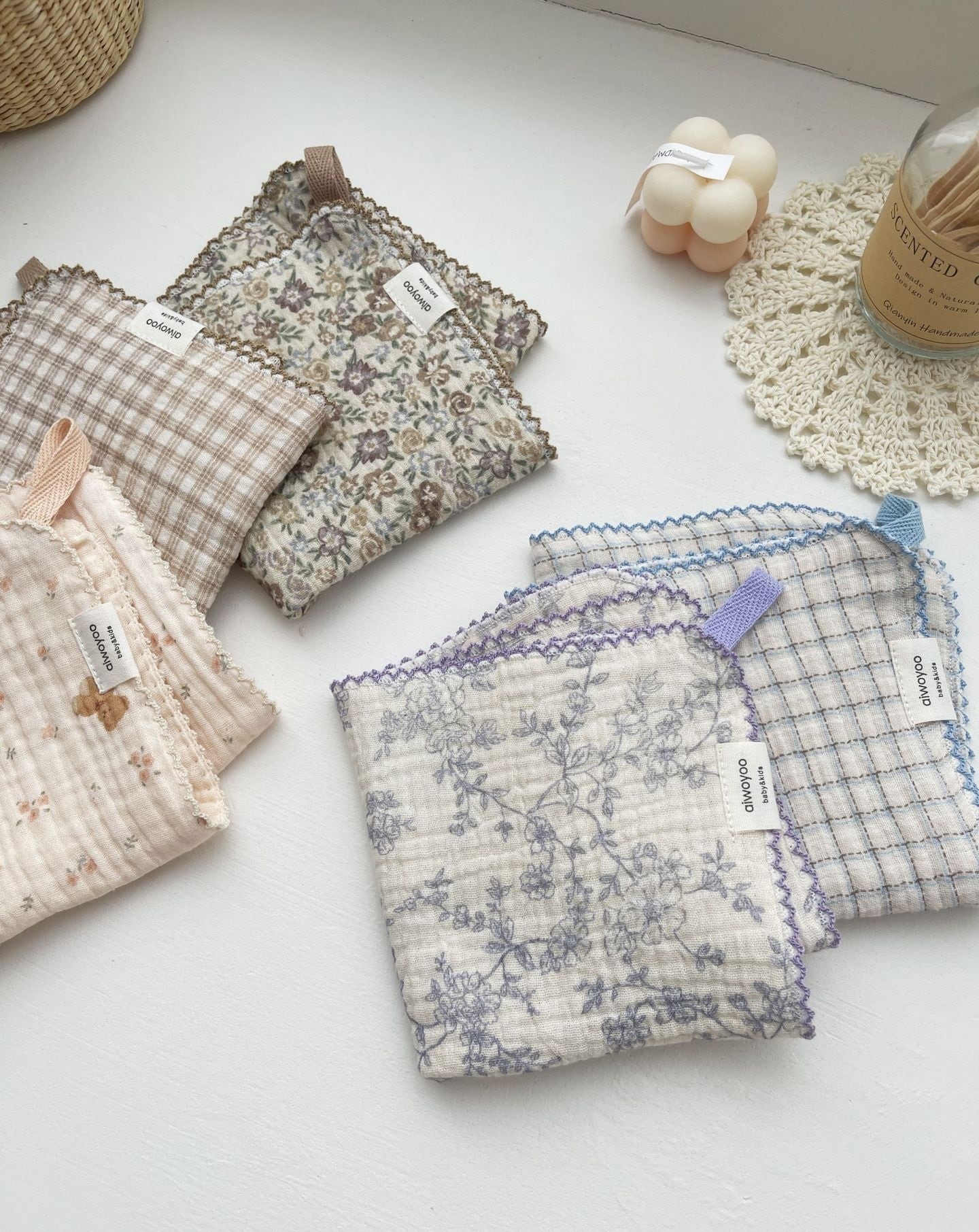 10color ガーゼハンカチ