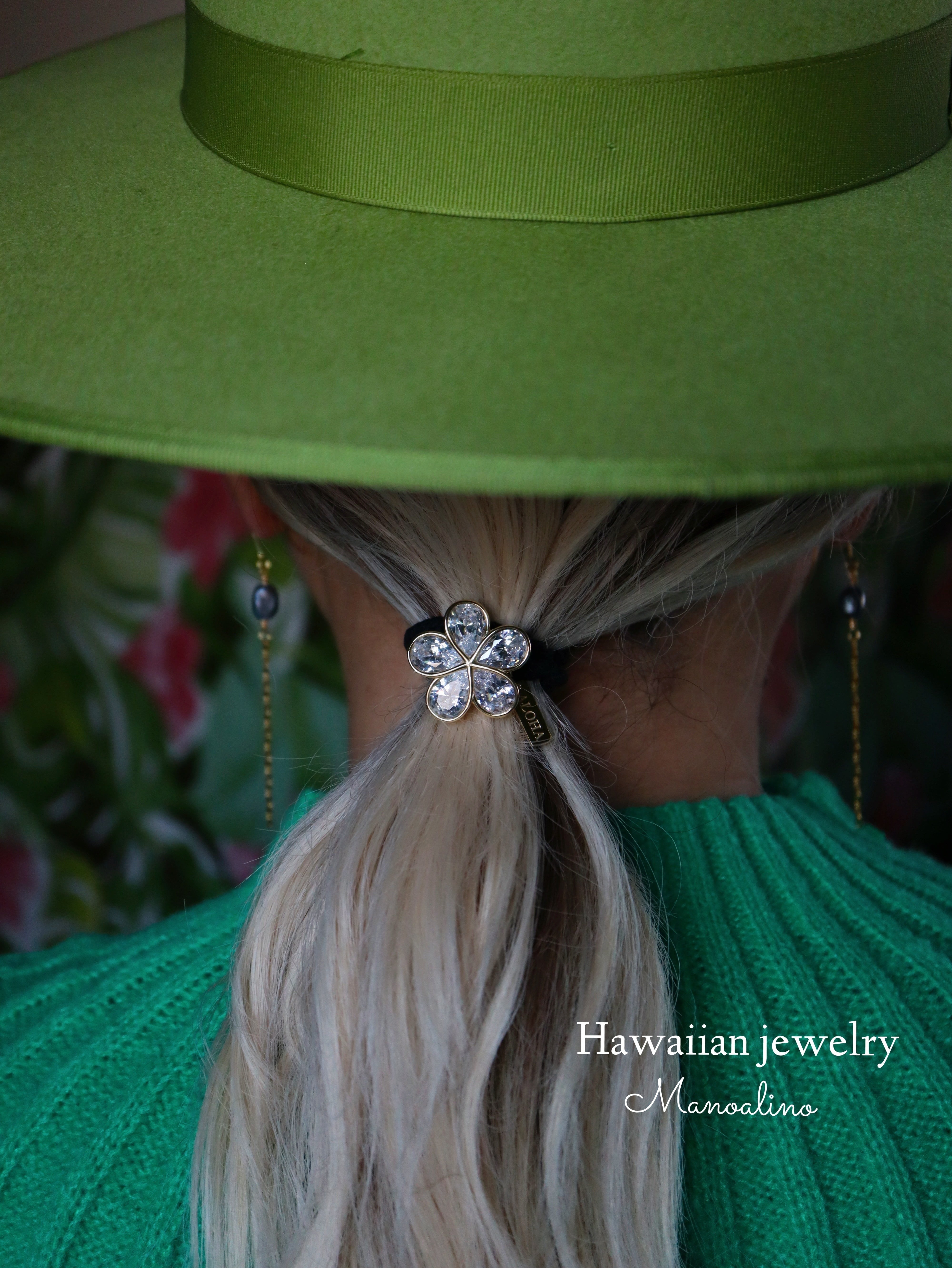 3color】Plumeria 5Arank Zirconia hair accessory Hawaiianjewelry