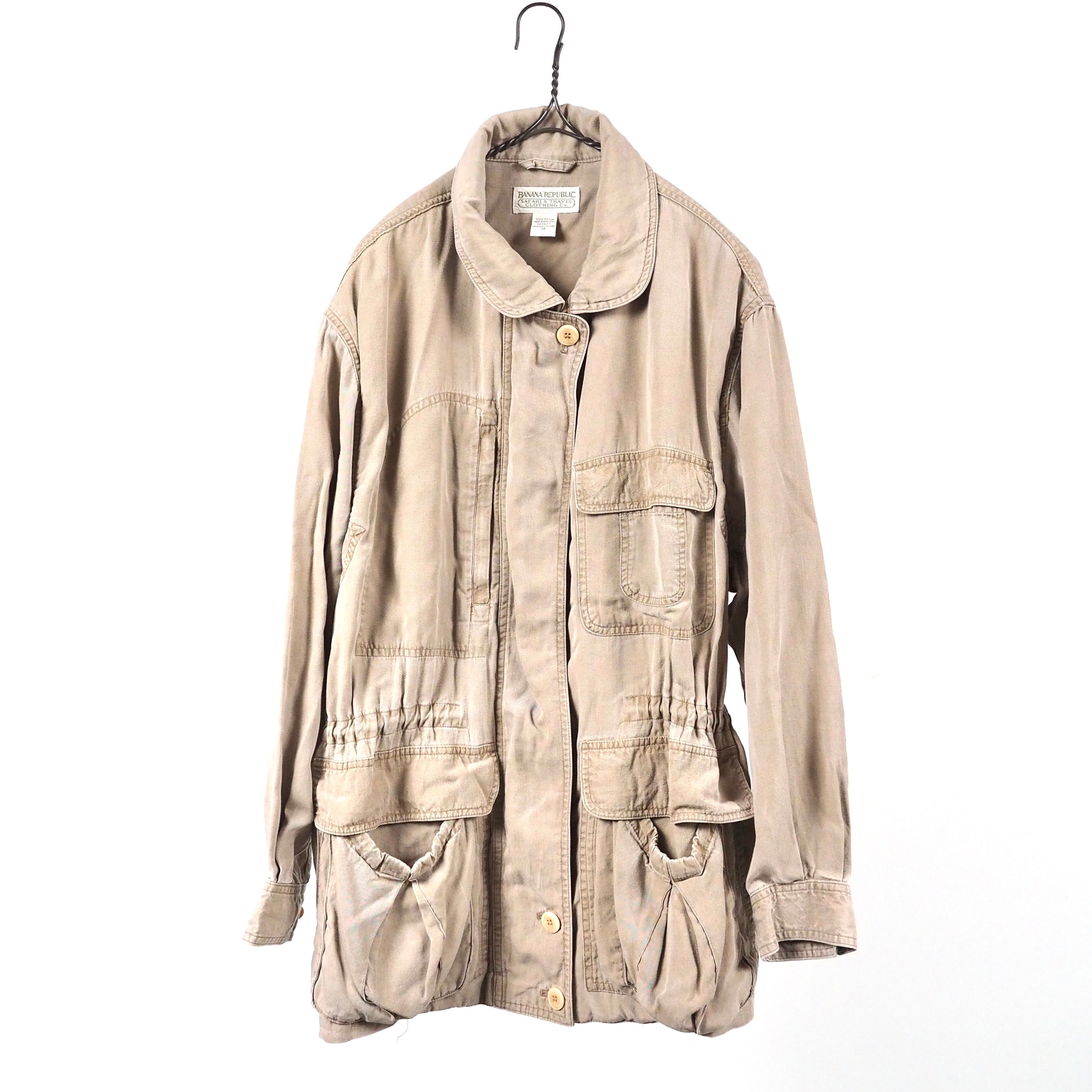 BANANA REPUBLIC SAFARI&TRAVEL rayon safari jacket M