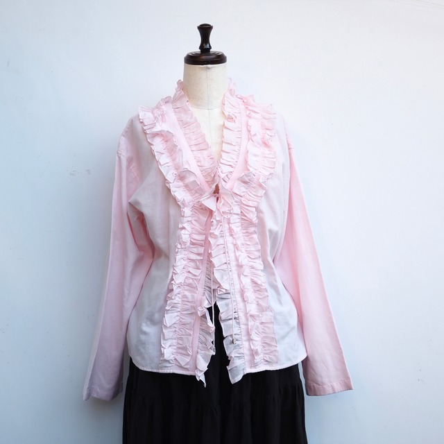 BUNON／Double Frill Cape／フリルケープ(black・ecru)