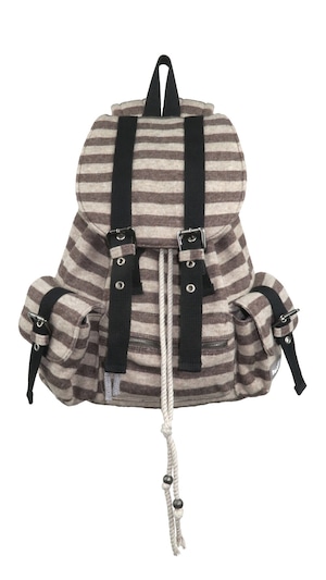 [TENSE DANCE] Wool stripe backpack_brown 正規品 韓国ブランド 韓国通販 韓国代行 韓国ファッション 日本 テンスダンス