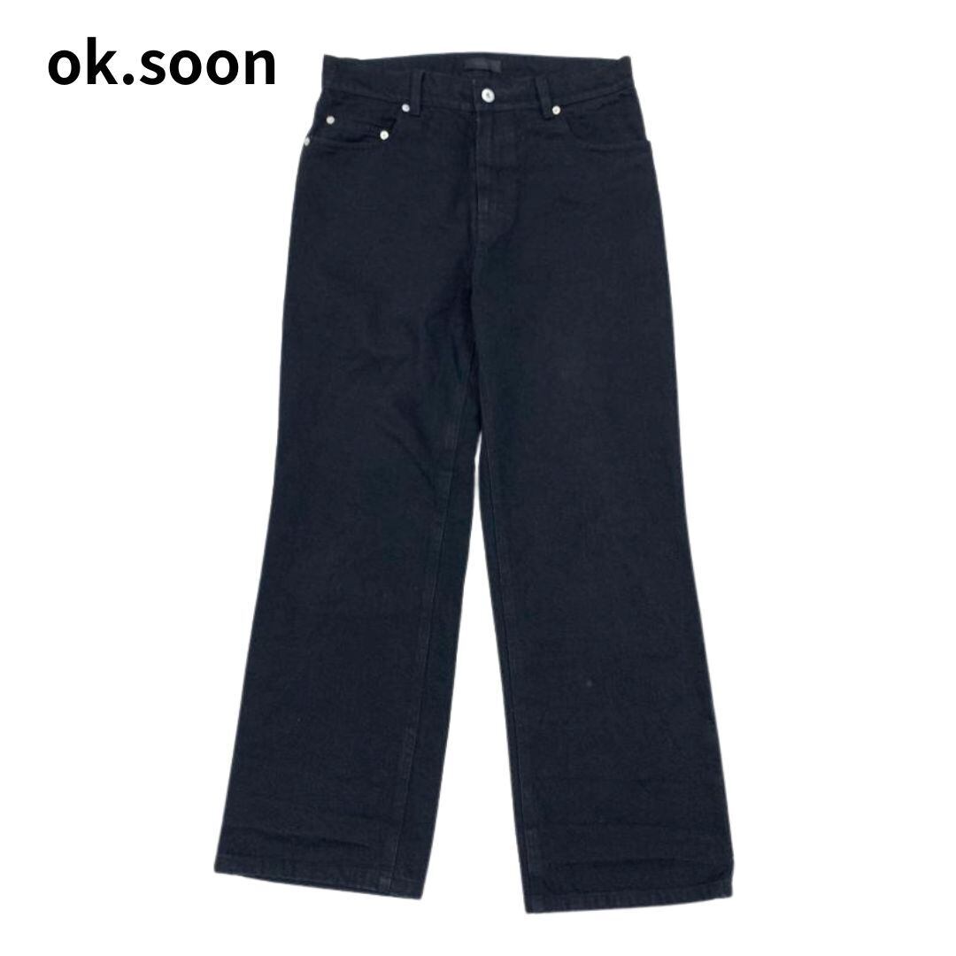 新品】完売 ok.soon オクスン lack cotton pants 加工 ブラック
