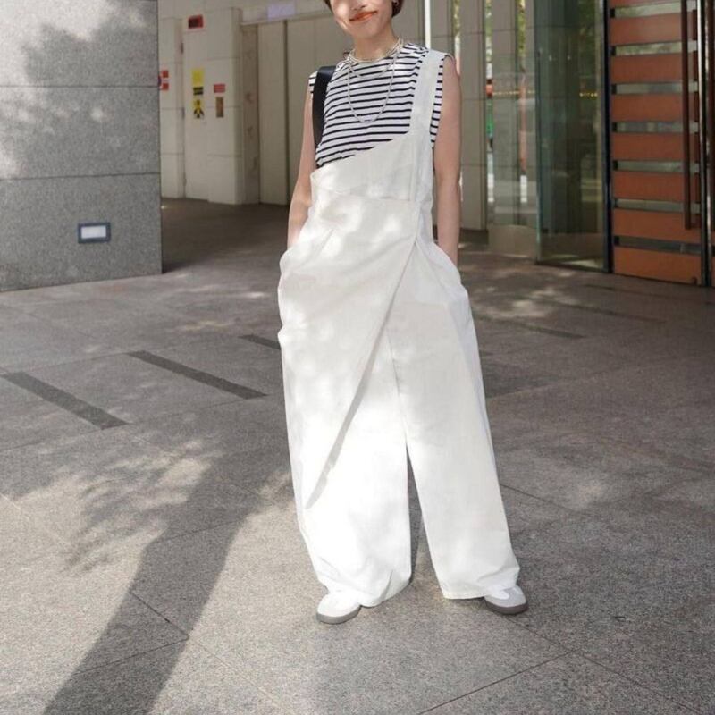 ラップ風 ワンショルダー オールインワン ◆2color 204614