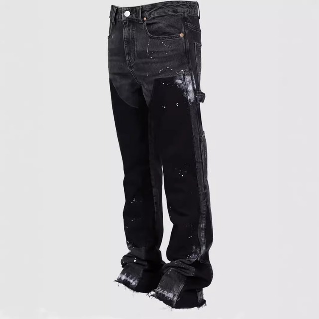 FLARE DENIM-BLACKWASHED:フレアデニム-ブラックウォッシュド