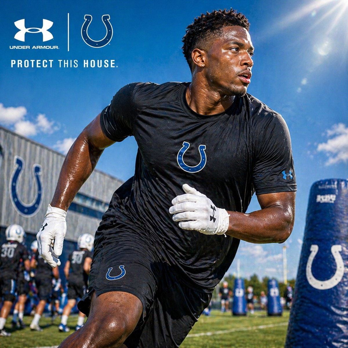 L】UNDER ARMOUR NFL コルツ アンダーアーマー アメフト インナー