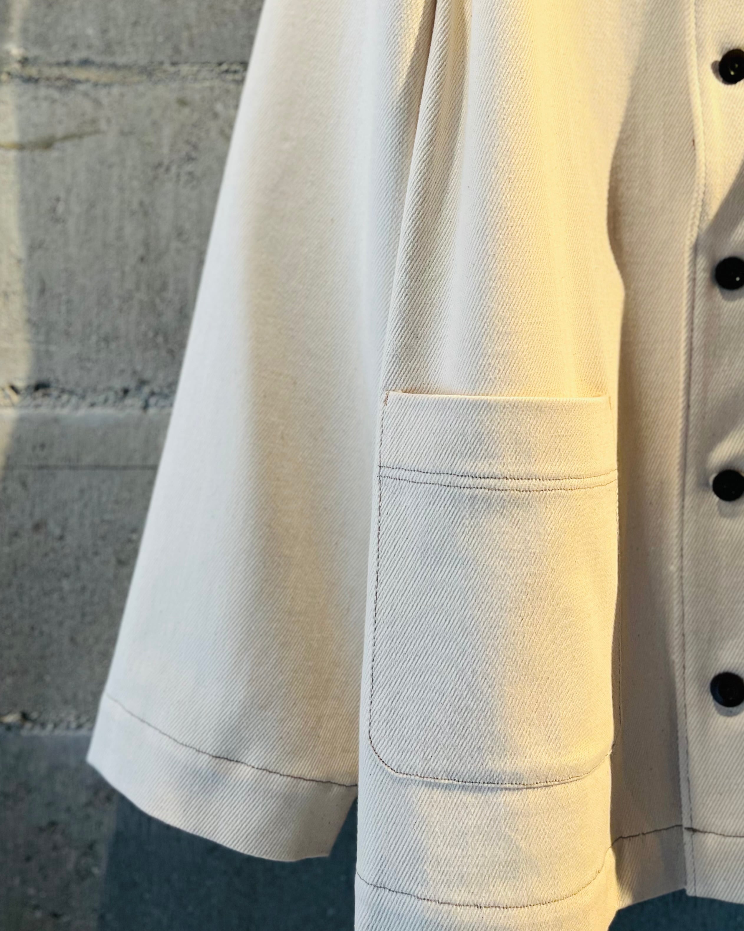 ROUNDNECK CARDIGAN/ loode denim ivory【結-yui-】 | はなれ online store