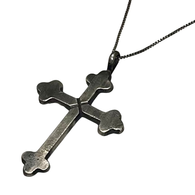 navajo silver cross pendant necklace (7.1g)
