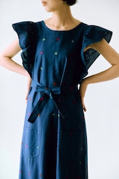 70's Marimekko mineral lights apron dress