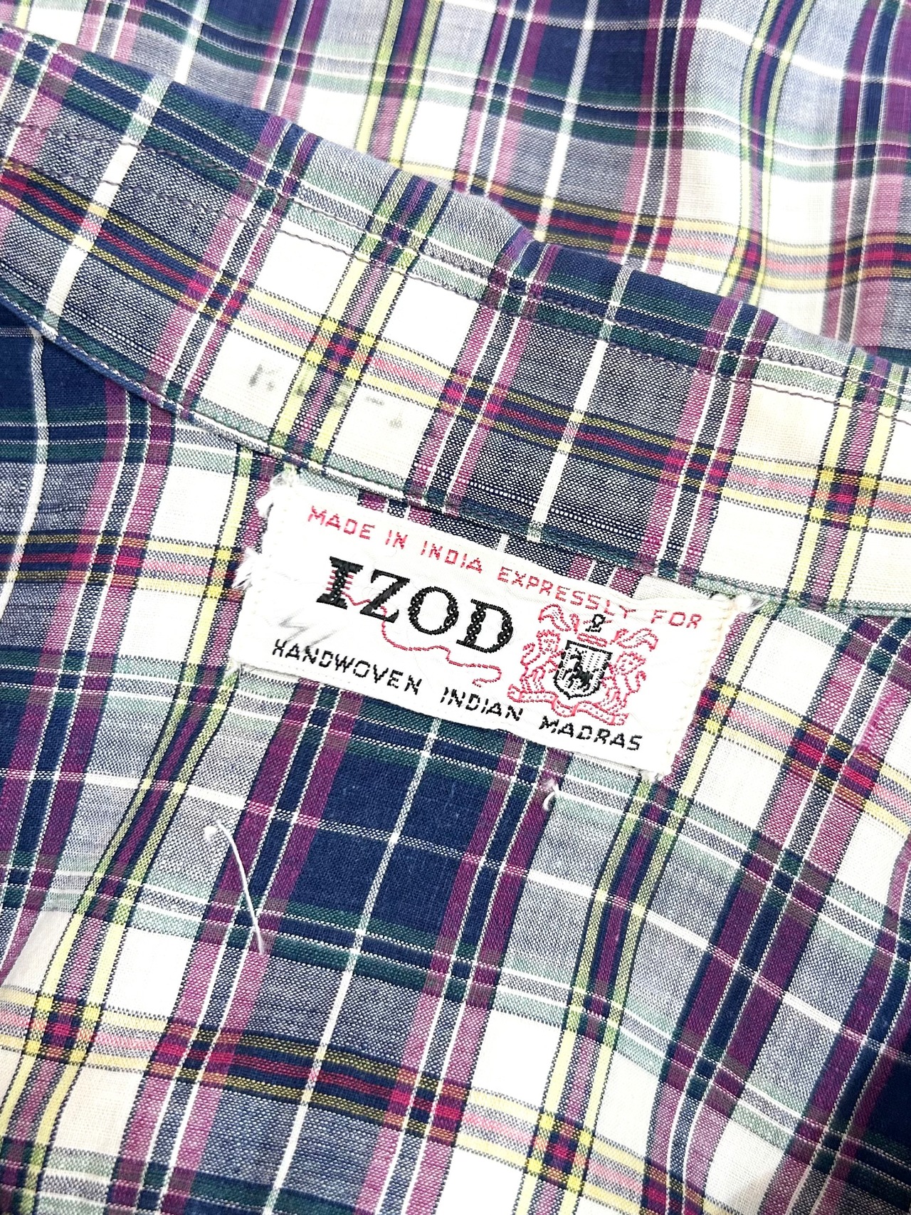 60s IZOD S/S OPEN COLLAR SHIRT Size XL程