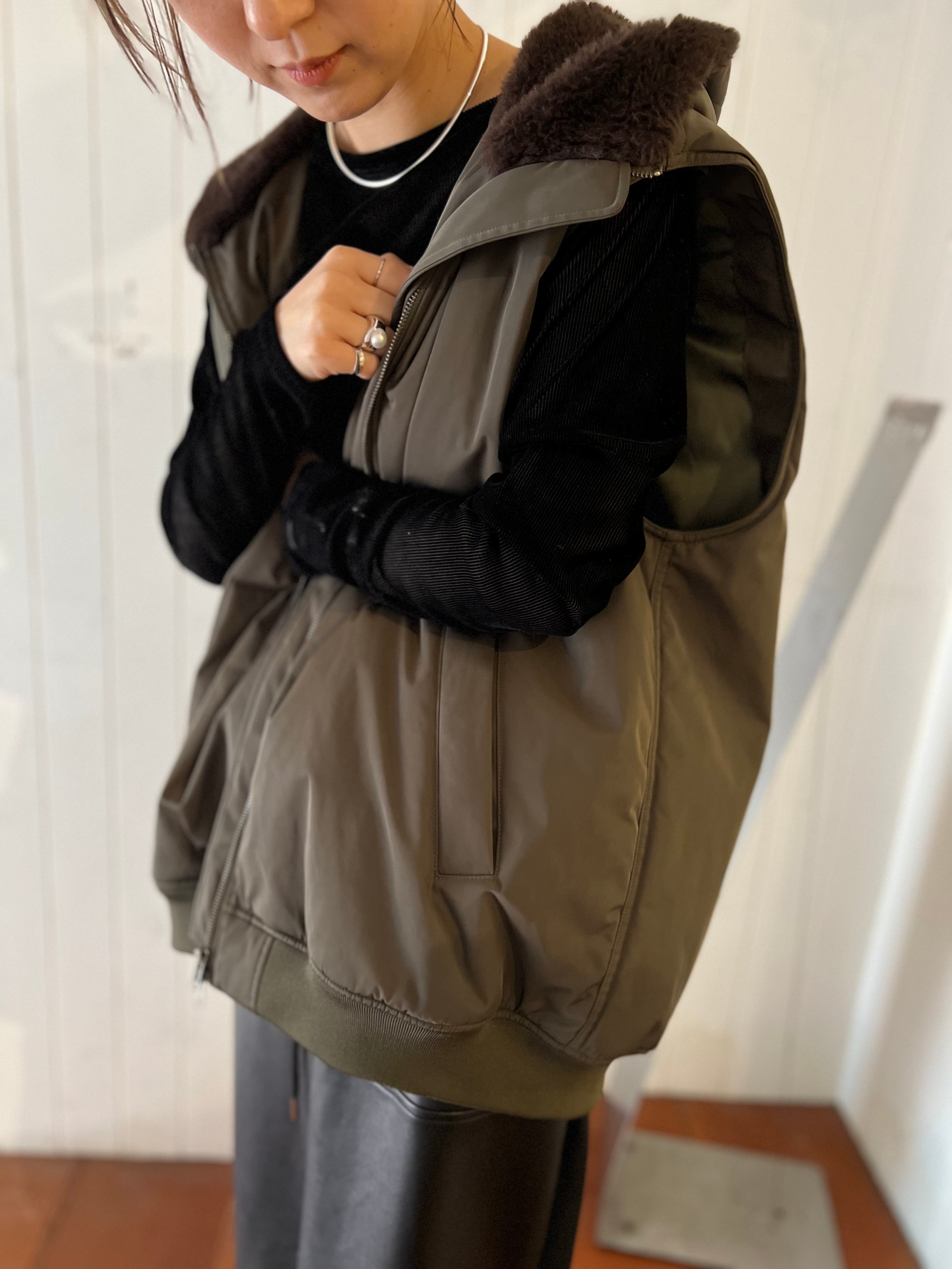 CHIGNON】フードZIPモッズベスト〔4744-042MK〕 | select clothes MIEL