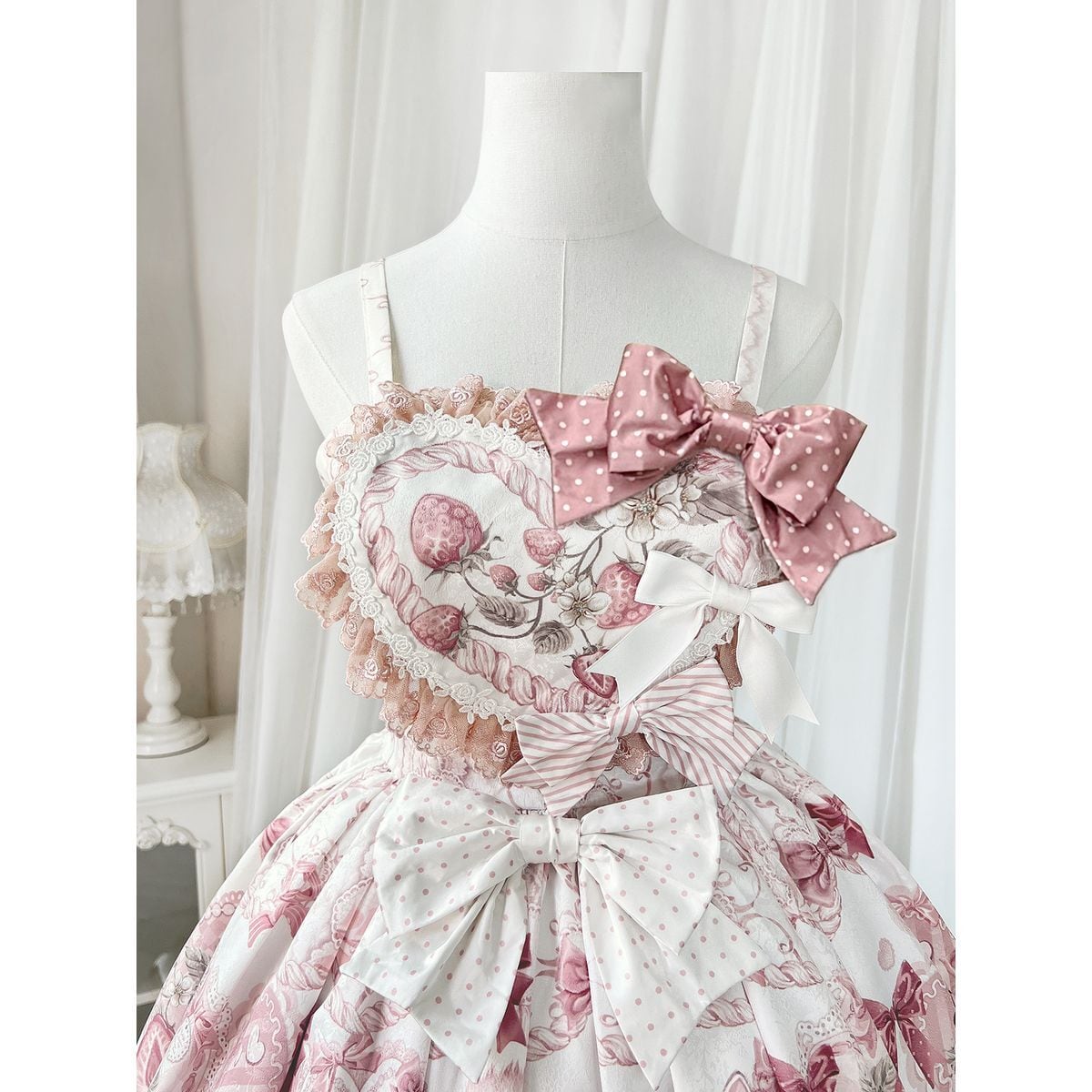 スイーツ・キャットピンクのケープロリィタセット：ワンピース