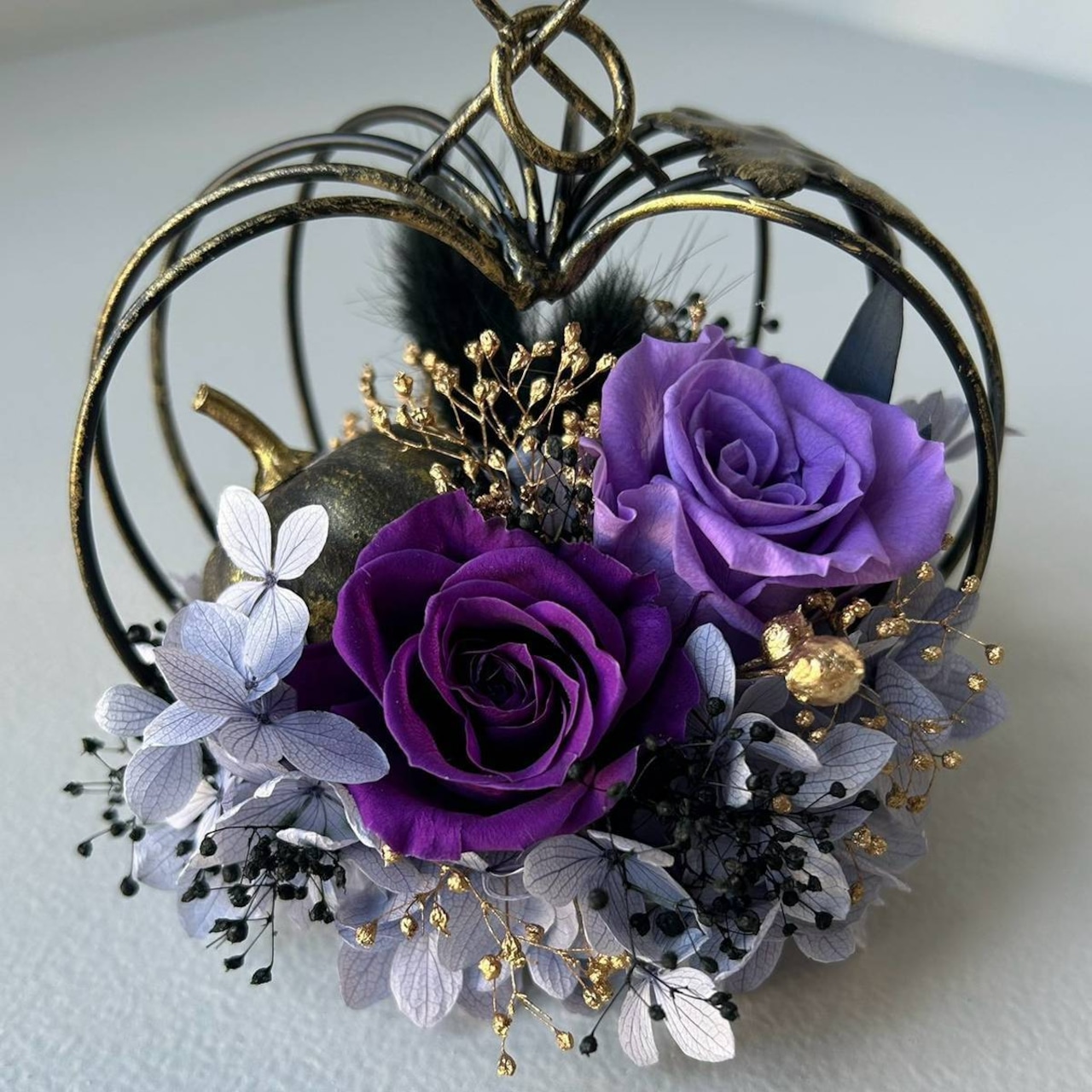 WIRE PUMPKIN - PURPLE -