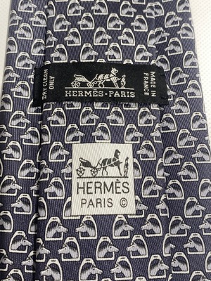 HERMES エルメス ネクタイ シルクタイ 8㎝ H606091T24《 HORSE TALK 》