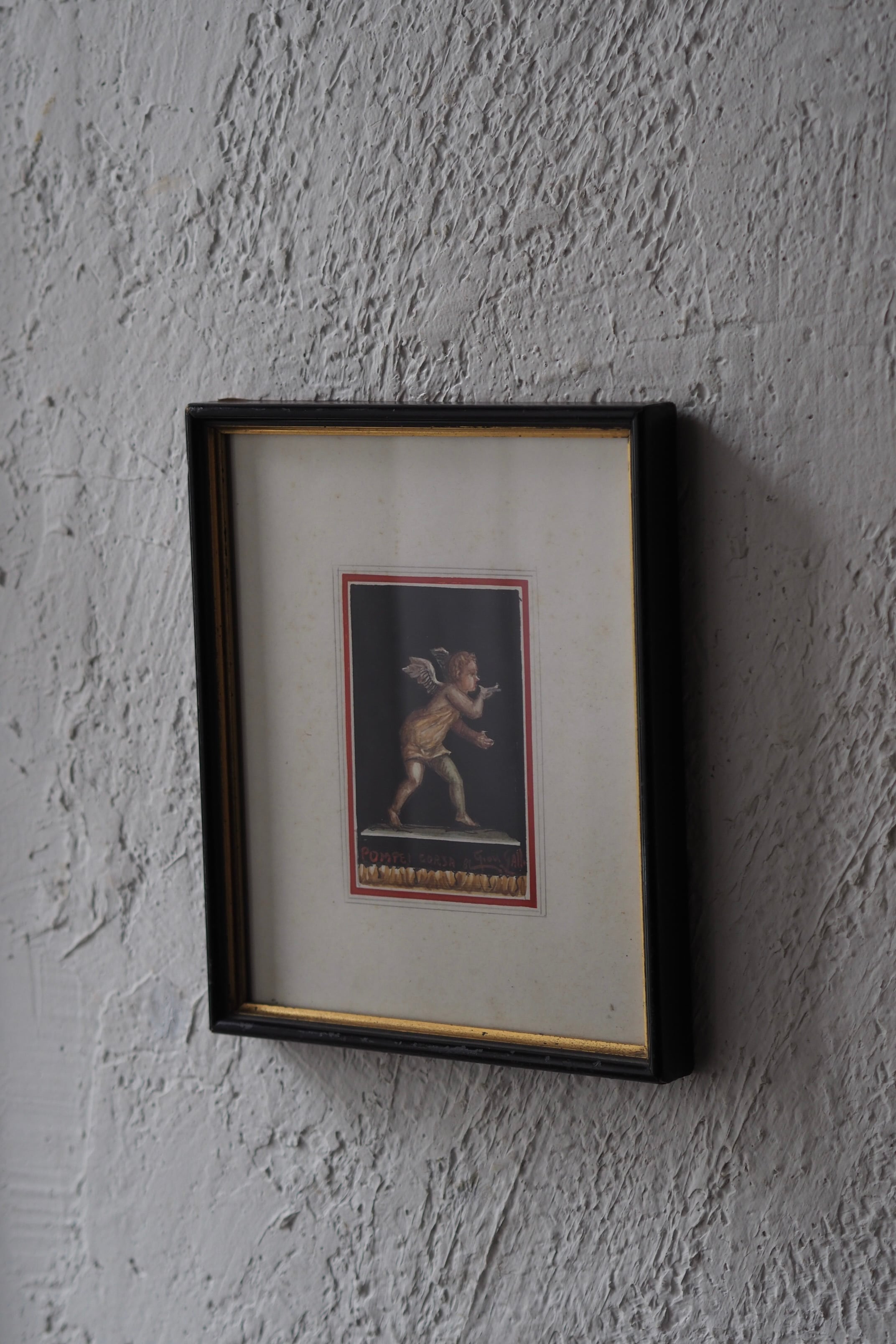 ポンペイ壁画の天使額縁-vintage gouache painting frame