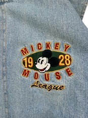 90's Disney ディズニー デニム切り替え スタジャン