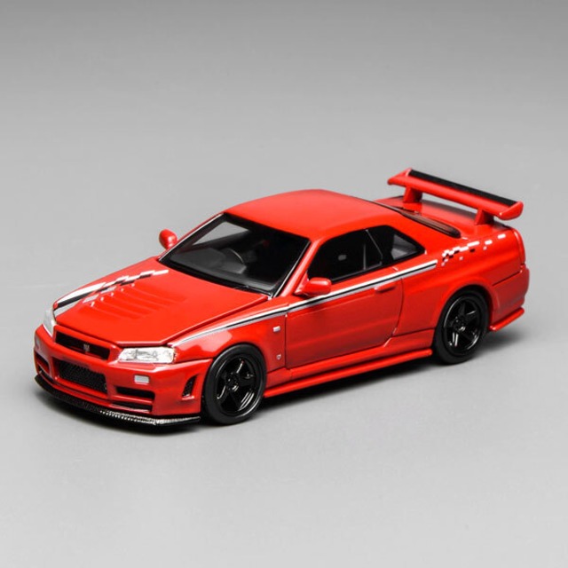 MOTORHELIX 1/64 日産 スカイライン GT-R (R34) NISMO CUSTOMIZED RED