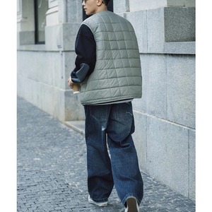 Quilted snap button vest 1533